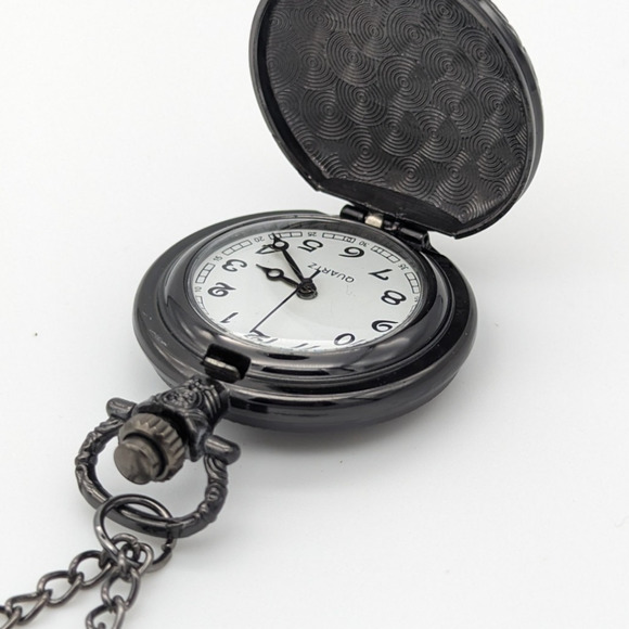 Dragon Eye Pendant Watch NEW Gift Cat Orange Yellow Necklace Pocket Vintage - Picture 7 of 9